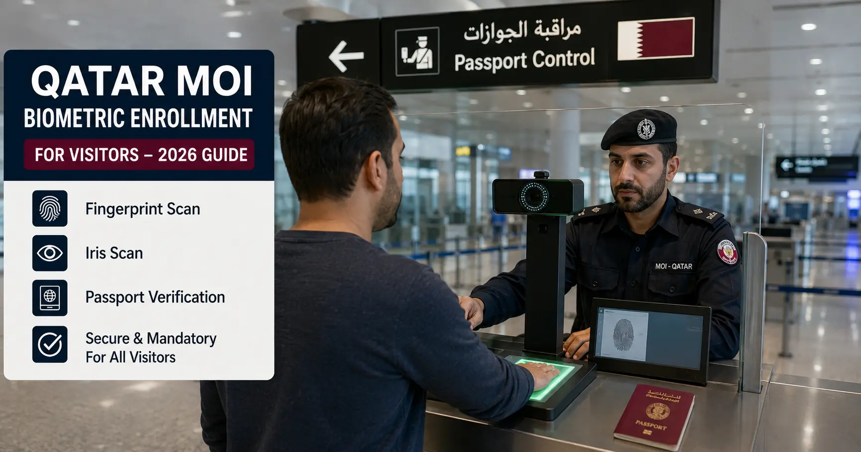 MOI Qatar Biometric Enrollment for Visitors