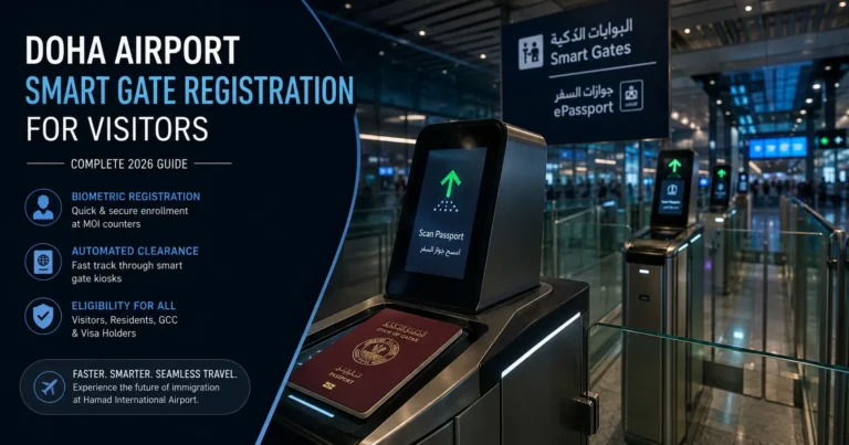 Doha Airport Smart Gate Registration for Visitors