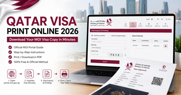 Qatar Visa Print Online