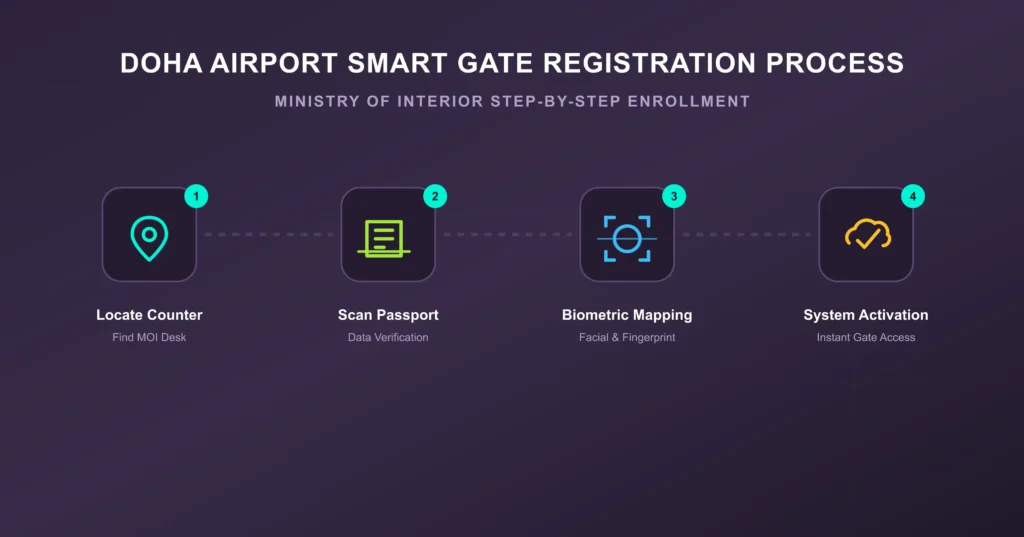 Doha Airport Smart Gate Registration Process