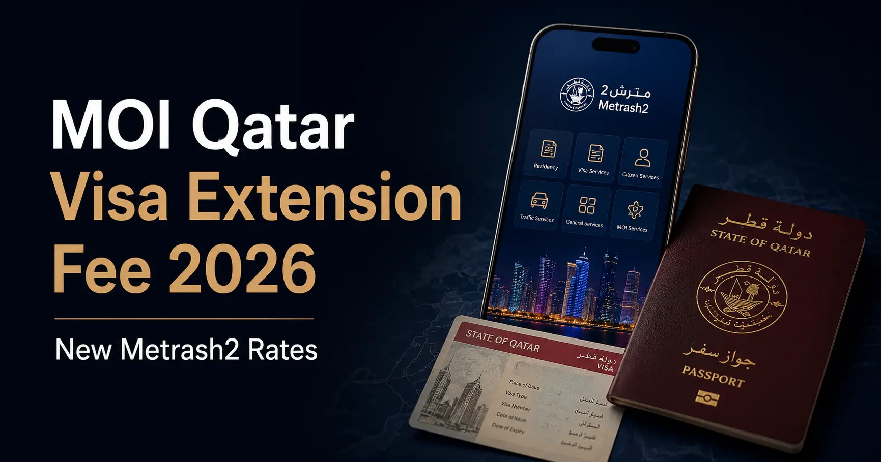 moi qatar visa extension fee 2026